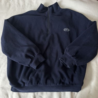 Felpa in pile blu navy M