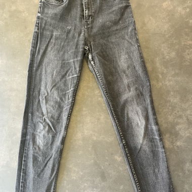 grey mom fit jeans
