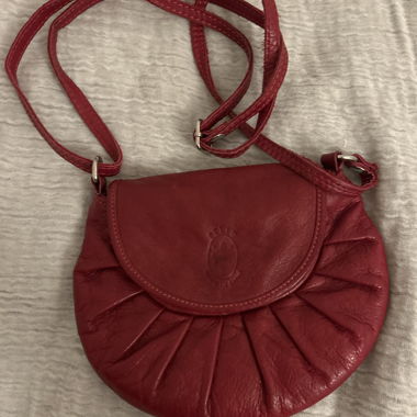 Borsa a tracolla in pelle rossa