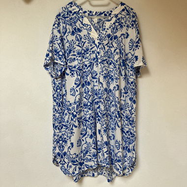 Blusa in viscosa con motivo