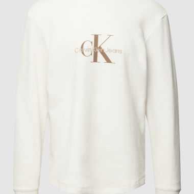 Calvin Klein Jeans white textured sweater