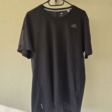 T-shirt de running noir Adidas taille L