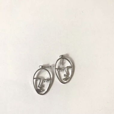Picasso Face Earrings