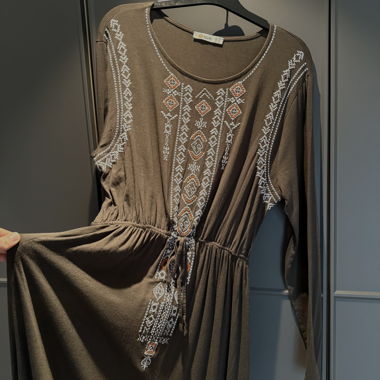 Robe longue à broderie style palestinien - XXL