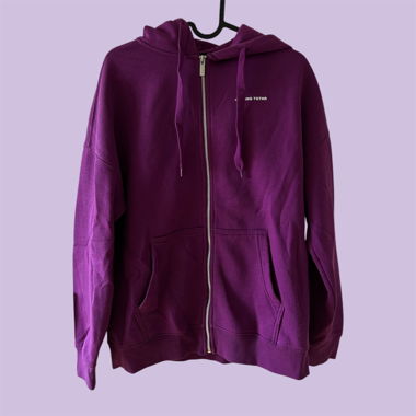 Felpa con zip oversize