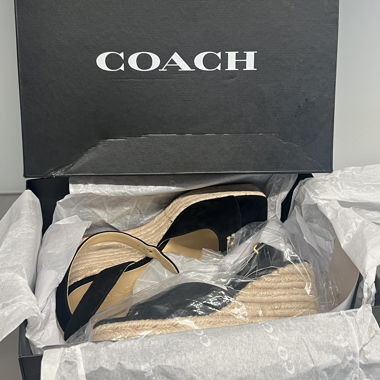 Brandneue Coach-Wedges-Sandalen/High Heels