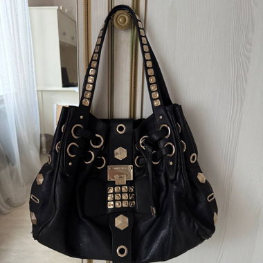 Vintage Jimmy Choo bag 2007 black with studs