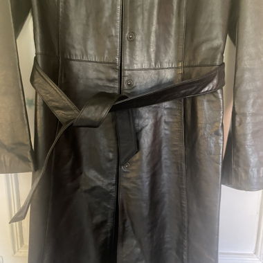 Manteau en cuir noir NAF NAF taille M