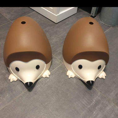 2 pots enfant herisson