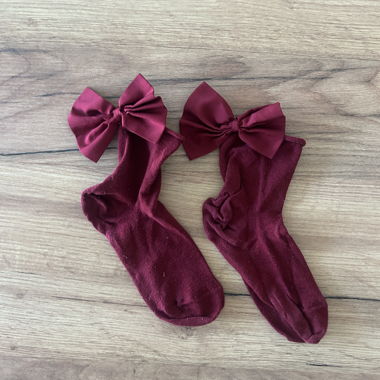 Burgundy Bow Socks from calzedonia