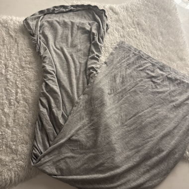 Robe midi moulante grise