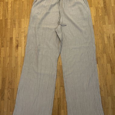 Light Beige Wide-Leg Trousers