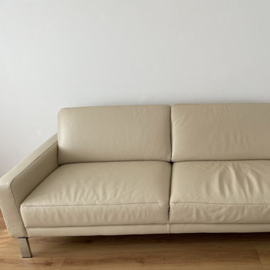 Beige Sofa 3 Setzer aus Kunstleder