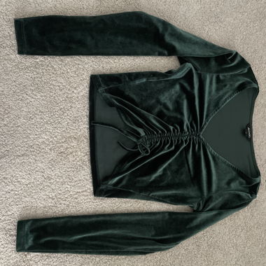 dark green velvet jumper