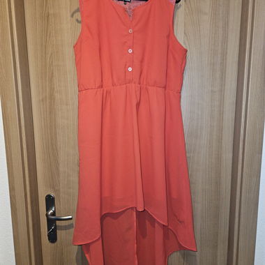 Robe sans manches corail