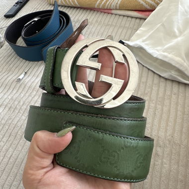 Grüner Gucci-Gürtel