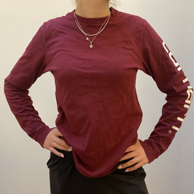 Dunkelrotes carhartt langarm