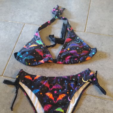 Maillot de bain 2 pièces chauve souris rainbow 