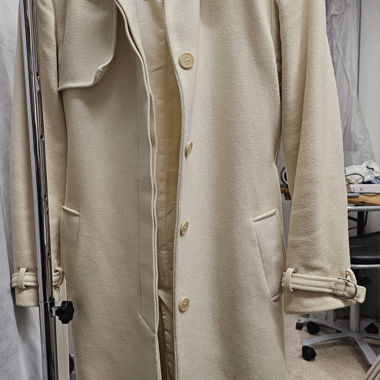 Cappotto da donna in lana bianco crema Gr 36 esisto