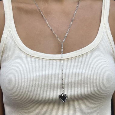BRANDY MELVILLE LONG HEART NECKLACE