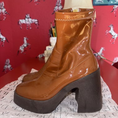 Brown Sock Boot Platforms