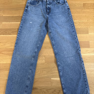 Blue Straight-Leg Jeans