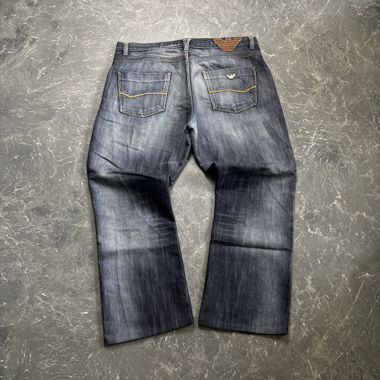 Vintage Armani Straight Baggy Washed Jeans (XL)