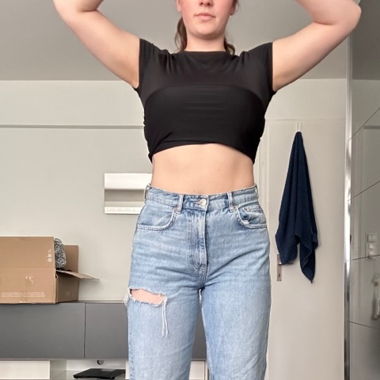 Hellblaue Jeans 