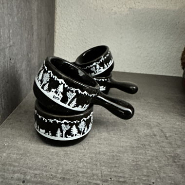 Decorative Mini Fondue Set of 4