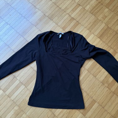 Top H&M a maniche lunghe nero