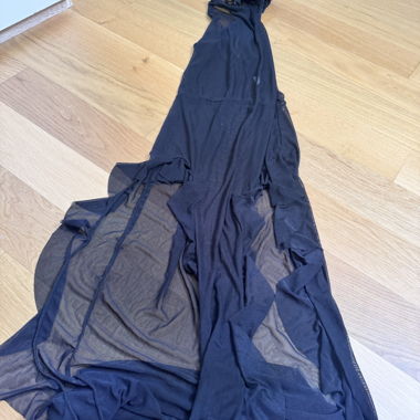 Black mesh halter dress for beach