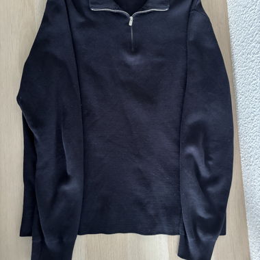 Zara Zip-Up Sweater Night Blue