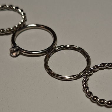 Silver ring set