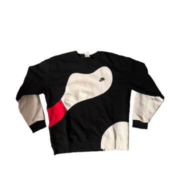 Nike Colorblock Crewneck Noir Blanc Rouge – Size M