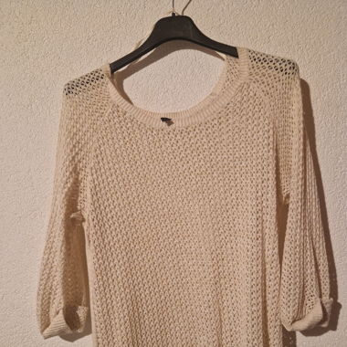 Cardigan traforato beige