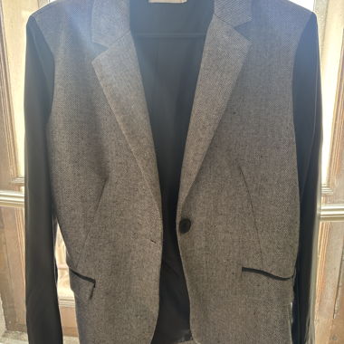 Gilet blazer gris noir