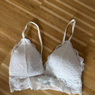 Bralette in pizzo bianco