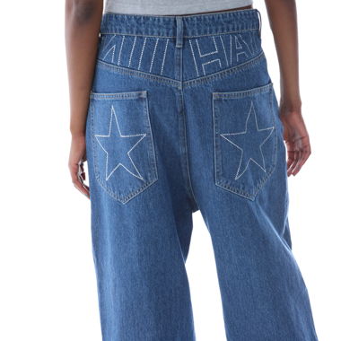 niihai blue jeans with backprint