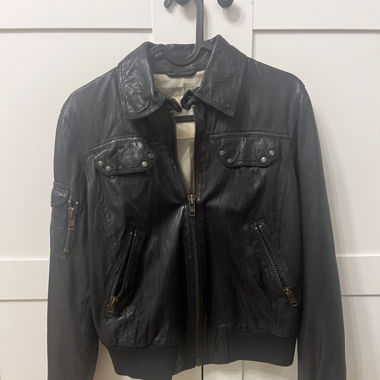 Vintage jacket for women in real leather 