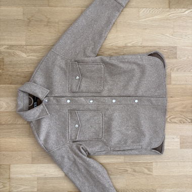 Beige Overshirt-Jacke