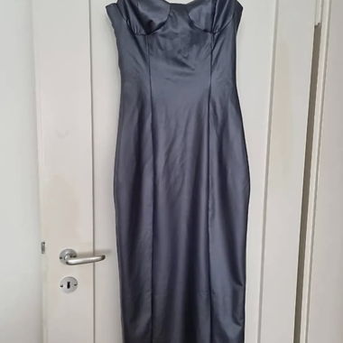Neues blaues Kunstlederkleid in Gr. 36