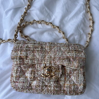 Chanel Tweed Chain Bag