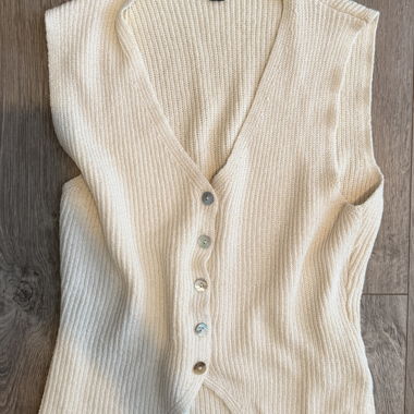 ZARA Light Ribbed Knit Vest L