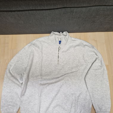 Jack & Jones maglione felpa grigio con mezza cerniera
