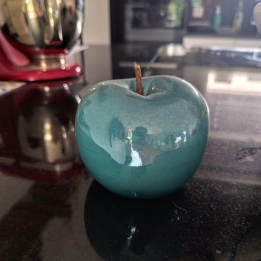 Déco pomme bleue