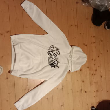 Hoodie blanc avec imprimé