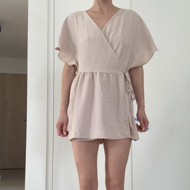 Beige Wickel-Combishort - Grösse XS