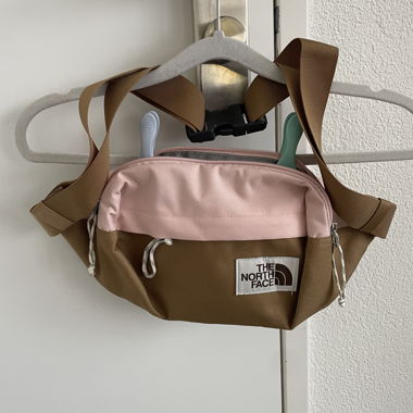 The North Face pink/brown waist bag