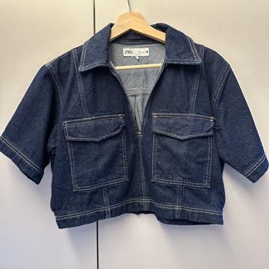 Zara Denim Cropped Top