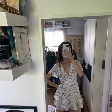 polka dot ruffle summer dress